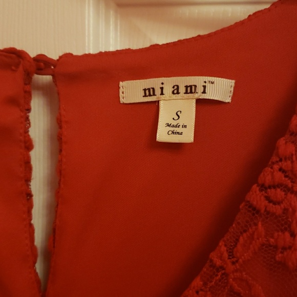 Long Sleeve Red Lace Romper - Picture 2 of 4